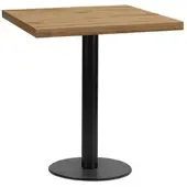 BIG Möbel Bistrotisch 60x60 cm Stahlgestell Rund | Eiche Rom Natur