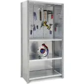 Regalwerk BERT-Werkstatt-Regal mit Vollblechseitenwand Anbaufeld HxBxT 2000x1005x500 mm