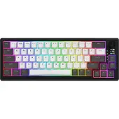 HATOR Skyfall Pro Wireless 65, Verkabelt & Kabellos, USB + RF Wireless + Bluetooth, Mechanischer Switch, QWERTY, RGB-LED, Schwarz, Grau