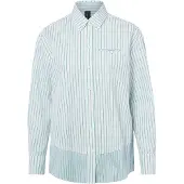 Marc Cain Long-Bluse Hemdkragen weiss