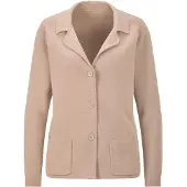 Goldner Kurzgröße: Milano-Ripp-Blazer mit Reverskragen in beige | Gr.: 23