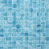 Premium Mosaic Glasmosaik Premium Mosaik aqua blau 30x30 cm glänzend MOSCH192