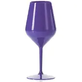 Monouso - Wiederverwendbares Langlebiges Lila Tritan-Weinglas 470ml (1 Stück)
