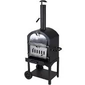 Wellhome - Holzkohlegrill-Pizzaofen mit Stein 67x47,5xH156cm