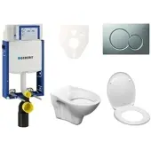 Ceramia Geberit Wand-WC Set für Einmauerung + S-Line Pro WC 110.302.00.5ND3