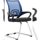 Proregal Besucherstuhl HARLEM HxBxT 91x59x53cm Stoff Blau Konferenzstuhl