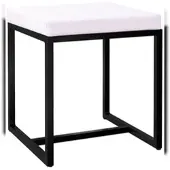 Proregal CHEFGASTRO Sitzhocker PALMA Schwarz Kunstleder HxBxT 48x40x40cm Weiß