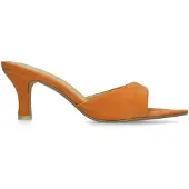 Manfield Orangefarbene Veloursleder-Pumps | Größe 36