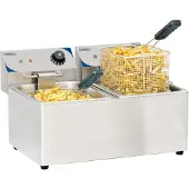 Casselin Professionele elektrische friteuse | 2 x 8 Liter | RVS