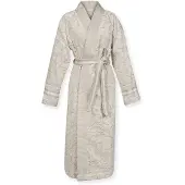 Pip studio Bademantel Jasmin Jacquard Bathrobe Sand-S