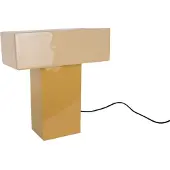 Present Time - Tischleuchte Grato Recto - Gelb - 32x15x35cm Tischlampe - Nachttischlampe, Wohnzimmer, Schlafzimmer
