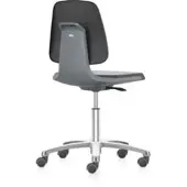 BIMOS Arbeitsstuhl Labsit mit Rollen Sitzhöhe 450-650 mm Stoff Sitzschale anthrazit