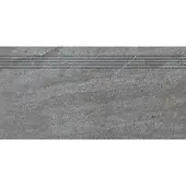 Rako Quarzit Treppenfliese dunkelgrau 30x60 cm matt DCPSE738.1