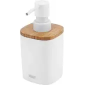 Nimco Seifenspender Badu Weiß Polyresin, Bambusholz, Kunststoff BA2803105