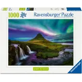 Ravensburger Erwachsenenpuzzle 1000 Teile - Nordlichter über Kirkjufell