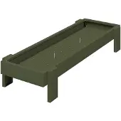 vidaXL Hühnerfütterungsrinne Olive Grün 80 x 28 x 13,5 cm