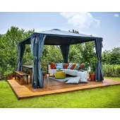 Canopia Aluminium Pavillon Palermo 3600 Anthrazit 360x360x295 cm