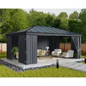 NSH Nordic Pavillonseitenteil "Vorhang-Set Dallas Garden Gazebo", langlebig & robust