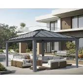 Canopia Aluminium Pavillon Dallas 1416 Anthrazit 484x422x307 cm