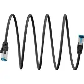 Goobay Ultraflexibles CAT 6A Patchkabel S/FTP (PiMF), schwarz