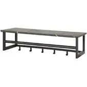 Feeling4Home Garderobe Melamik Metall und Melamin, modern mit Keramik-Optik und Hutablage, grau, 6 Haken