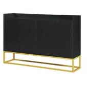 Möbel Kraft Sideboard , schwarz , Maße (cm): B: 120 H: 80