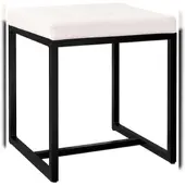 Proregal CHEFGASTRO Sitzhocker PALMA Schwarz Kunstleder HxBxT 48x40x40cm Creme