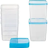 OEM Kubus-Container aus Kunststoff, Lichtblau, 11x11x11,7 cm, 1L, 6 Stück