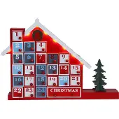 Star Trading LED-Adventskalender "Yuletide" in Rot/ Bunt - (B)44 x (H)32 cm - onesize
