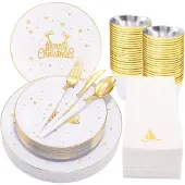 OEM Weihnachtsservierset 175-teilig für 25 Personen, wiederverwendbar