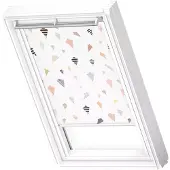 Velux Verdunkelungsrollo Kids Drachen manuell Rahmen weiß DKL MK04 4667SWL