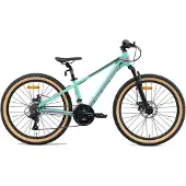 Bikestar Kinder Jugend Mountainbike 24 Zoll ab 9 Jahre | 21 Gang Hardtail MTB Sport Scheibenbremse Federgabel | Mint Pink