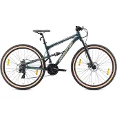 Bikestar Vollgefedert Aluminium Mountainbike 29 Zoll, 21 Gang Shimano Schaltung mit Scheibenbremse | 17,5 Zoll Rahmen Fully MTB Erwachsenen- und Jugendfahrrad | Blau