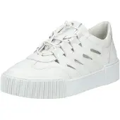 Högl Damen Sneaker Connie weiß Glattleder mit elastischer Schnürung und Memory Foam
