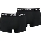 Levi's Herren Boxershorts, 2er Pack - Logo Trunk 2P, Logobund, Baumwoll-Stretch, einfarbig