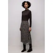 Street One Midikleid Ohne Taschen mit plissiertem Rockteil