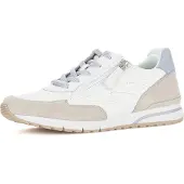 Gabor Damen Sneaker weiß Größe 41 Schnürung Reißverschluss 2,5 cm Absatz lose Einlage