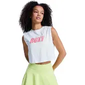 Roxy Shirttop "Essential Energy", Damen, Gr. L, weiß (coconut milk), Obermaterial: 100% Baumwolle., Tops Shirttop