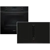 Siemens iQ500 PQ527EA6BZ (HB279GBB3+ED851BS16E), Zonen-Induktionskochfeld, 4 Zone(n), Glaskeramik, Schwarz, Berührung, 80,2 cm