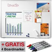 Legamaster Aktion: Whiteboard »PREMIUM PLUS« 7-P101035 emailliert, 60 x 45 cm + GRATIS 4 Bo weiß