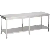 CombiSteel Arbeitstisch mit Grundboden aus Edelstahl 2500x700x900mm