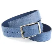 Anthoni Crown Ledergürtel , Herren, Gr. 100, blau, Rindsleder, Gürtel Ledergürtel