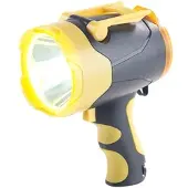 Lunartec Akku-LED-Handlampe, 10 Watt, bis 400 m Leuchtweite, Powerbank-Funktion