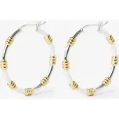 Anna + Nina Ohrringe Dual Hoop Silber