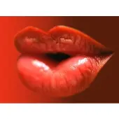 Papermoon Fototapete "Heiße Lippen", bunt, B:4m L:2,6m, Vlies, Tapeten, Fototapete
