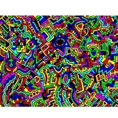 Papermoon Fototapete "Bunte Zusammenfassungen", bunt, B:5m L:2,8m, Vlies, Tapeten, Fototapete