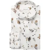 Profuomo Twill Hemd Flower Weiß