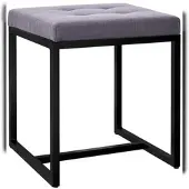 Proregal CHEFGASTRO Sitzhocker PALMA Schwarz Stoff HxBxT 48x40x40cm Dunkelgrau