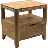 FineBuy Nachttisch Massivholz Nachtkonsole Schublade Nachtkästchen Nachtschrank Modern