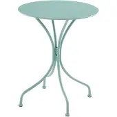 Vente-unique Gartentisch rund - D. 60 cm - Metall - Salbeigrün - MIRMANDE von MYLIA